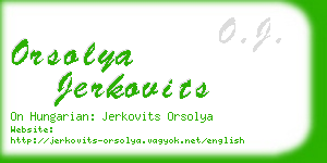 orsolya jerkovits business card